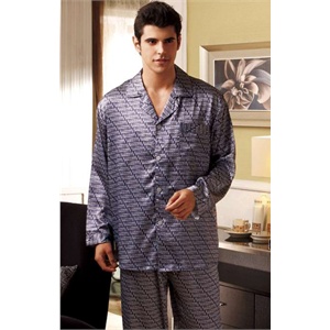 升派 2011春秋 丝绸男式长袖家居服套装 5007