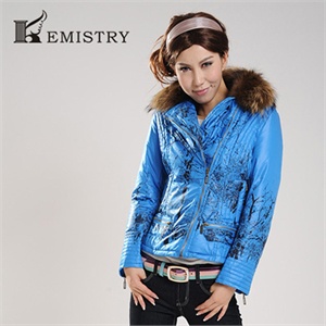 2010秋冬新品KEMISTRY羽绒服 女款正品毛领B-253皇冠信誉
