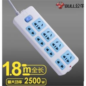 公牛接线板 插座GN-619 3米导线