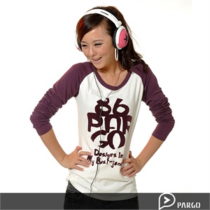 【品牌直供】佩戈2011 新款春装 时尚百搭女式大圆领 莱卡棉 长袖T恤 P3002