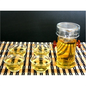 瑞恒逸品耐热玻璃冲茶器-茶之味5入（小号桔红色）
