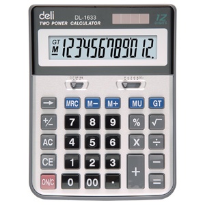 得力文具 办公用品 1633 计算器 12位计算器