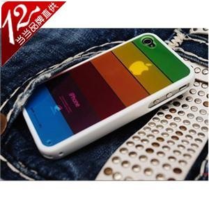 韩国LIM'S iPhone 4/4S 外壳 超薄彩虹 手机套 保护套 白色