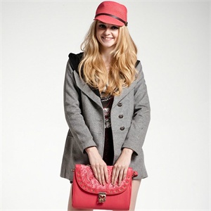 季候风 带帽可拆 3粒扣羊毛西装外套