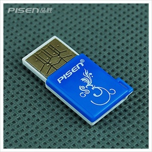 品胜 TF读卡器 秀甲 microSD读卡器 超级迷你小巧 带挂绳