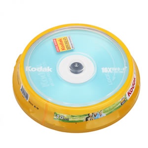 【当当自营】柯达 DVD-R 10片布丁桶装 16X 4.7G 青春绿
