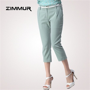 zimmur 夏装 春装 时尚修身中腰七分裤 Z12XKX069G5 显瘦