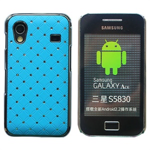 三星手机s5830手机壳s5830手机套保护壳背壳溢彩缤纷（浅蓝）