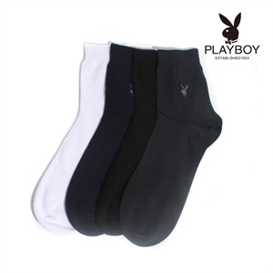花花公子PLAYBOY 精梳棉商务男袜1096