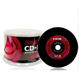 铼德（Ritek）CD-R 52速 700M 中国红系列 黑胶 桶装25片 刻录盘