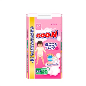 GOO.N 大王 柔软舒适拉拉裤（大包）女用 XL（12kg--20kg）46片-日本同步