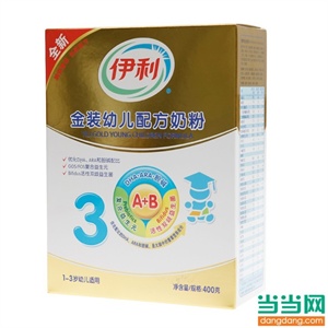 伊利金装幼儿配方奶粉400g/盒(1-3岁)