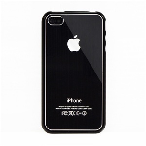 ikodoo爱酷多 苹果配件 iphone4手机套 金属拉丝手机壳 黑色