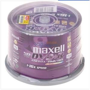 麦克赛尔 DVD+R 16速 4.7GB 小圈可打印 50片桶装 刻录盘