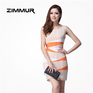 ZIMMUR 2012春装 夏装 优雅修身 连衣裙 Z12XQY528MJ 显瘦