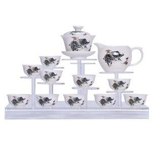 唯茶工坊德化瓷13头牛童功夫茶具套装