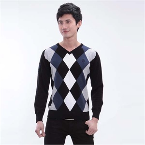 SIVI MOGN 2012春装新品 专柜正品 经典菱形格 男士针织衫 毛衣