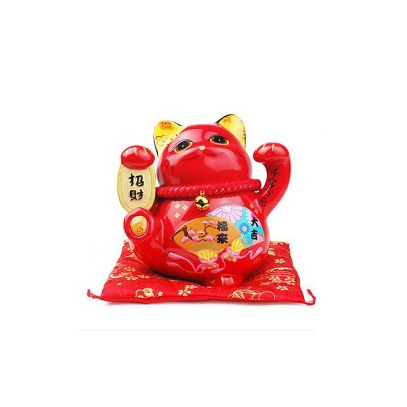 大红色招财猫卡通