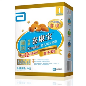 雅培 智护金装喜康宝婴儿配方奶粉1段盒装 400g
