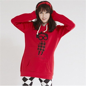 2011hanakimi新品秋装韩街头休闲假两件套小人图案卫衣W00045