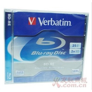威宝（Verbatim）蓝光盘片BD-RE可擦写 2速 25GB 台产蓝鲸 单片装