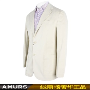 AMURS爱缪斯 专柜正品 西服男单上衣 100%涤纶里料 商务休闲西服