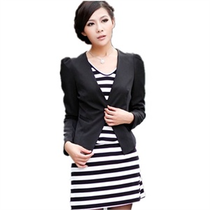 Paydaily女装 2011年秋冬装新品纯色个性帅气短款休闲西服YBR829