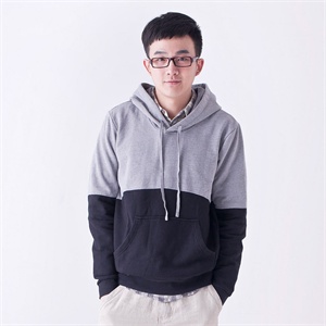 初刻Crucco 【二次水洗】拼接抓绒套头卫衣 2012春季新品