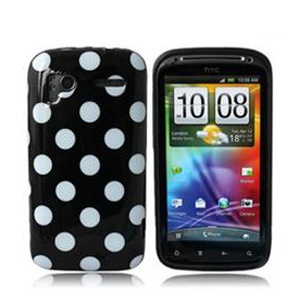 htcg14 HTC G14 Z710E手机套手机壳保护套硅胶套波点(黑底白点)