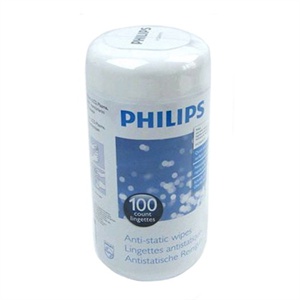 【当当自营】 PHILIPS飞利浦 SVC2560W/10 电脑防静电清洁湿巾 100抽
