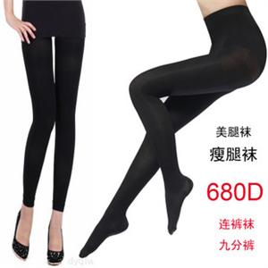 女 蔡依林静脉曲张瘦腿裤680D厚款九分裤美腿显瘦
