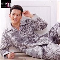 <em>雪俐</em>秋冬珊瑚绒<em>睡衣</em>男士<em>睡衣</em>家居服加厚冬天冬