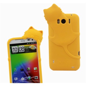 htcg21手机壳sensationxl外壳x315e迪菲猫硅胶套趴趴猫(橙色)