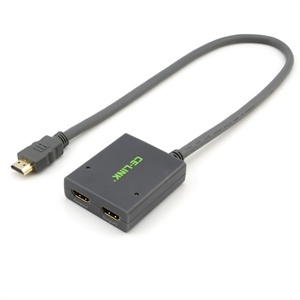 CE-LINK HDMI带线式分配器1×2 视频分配器 一进二出 HDMI分配器