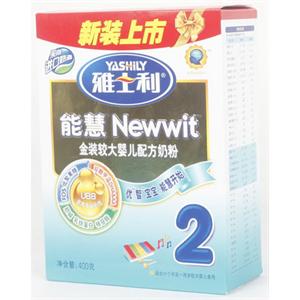 雅士利 能慧金装较大婴儿配方奶粉2段盒装400g