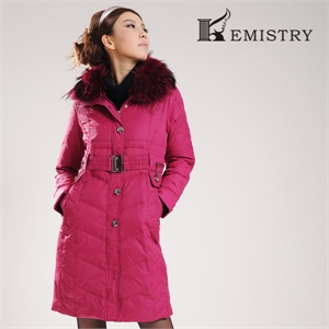 2010秋冬新品KEMISTRY羽绒服 女款正品毛领B-306皇冠信誉