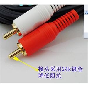 秋叶原 QC401 两莲花对两莲花高品质AV音频连接线 1.8米