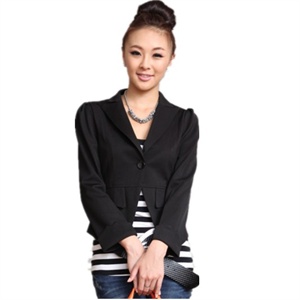 Paydaily女装 2011年秋冬装新品纯色短款翻领百搭帅气西服YSLD699