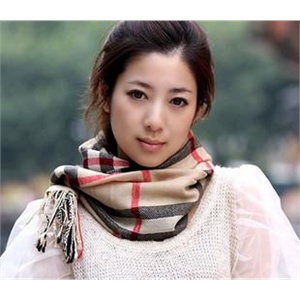 楼尚楼 韩版格子流苏百搭围巾 y-9 141#