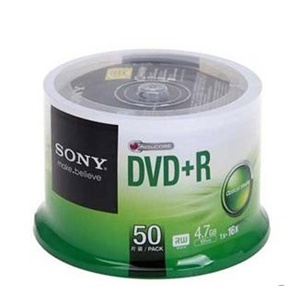 SONY 索尼 DVD+R 16X 4.7G 台产 桶装50片 空白刻录盘