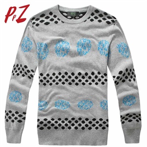 【品牌直供】PPZ 男装 时尚纯棉潮流圆领针织毛衣 男ct-0110016