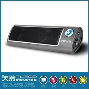 天敏 天聆TL302 笔记本小音箱音响 便携 可插SD卡/U盘 内置锂电