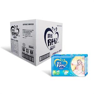 菲比 秒吸舒爽婴儿纸尿裤经济装中号 30片*8包
