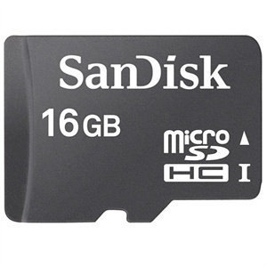 闪迪SANDISK TF-16G micro SD CLASS 4 手机内存卡
