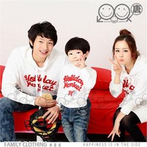 QQTOM 英文字母长袖带帽加厚卫衣亲子装情侣装外套QQD708