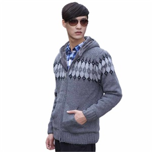 【originalboyman】棒织毛线外套 加厚加绒保暖 男毛线开衫MS028