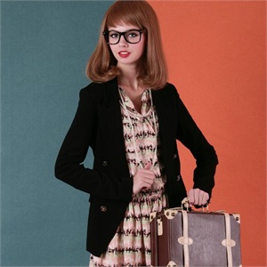 季候风 时尚百搭OL修身双排扣西装