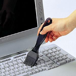 【品牌直供】日本 SANWA 除静电 电脑 键盘 硅胶清洁刷 CD-BRS1GY