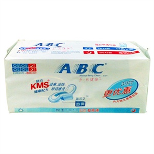 ABC 柔棉丝薄健康卫生巾K30(K13+K14)