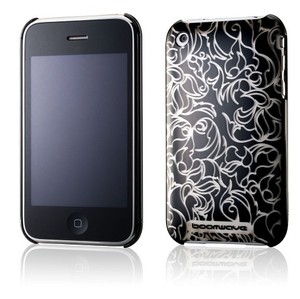 Boomwave iPhone 3G/3Gs 超薄镭射花纹背壳-Flos black